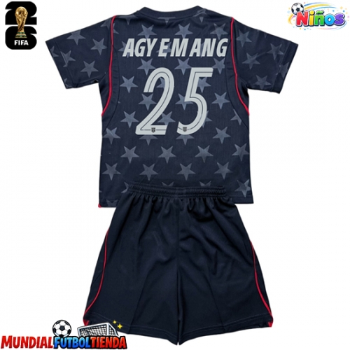 Camiseta Estados Unidos Patrick Agyemang #25 Segunda Equipación Replica Mundial 2026 para niños mangas cortas (+ Pantalones cortos)